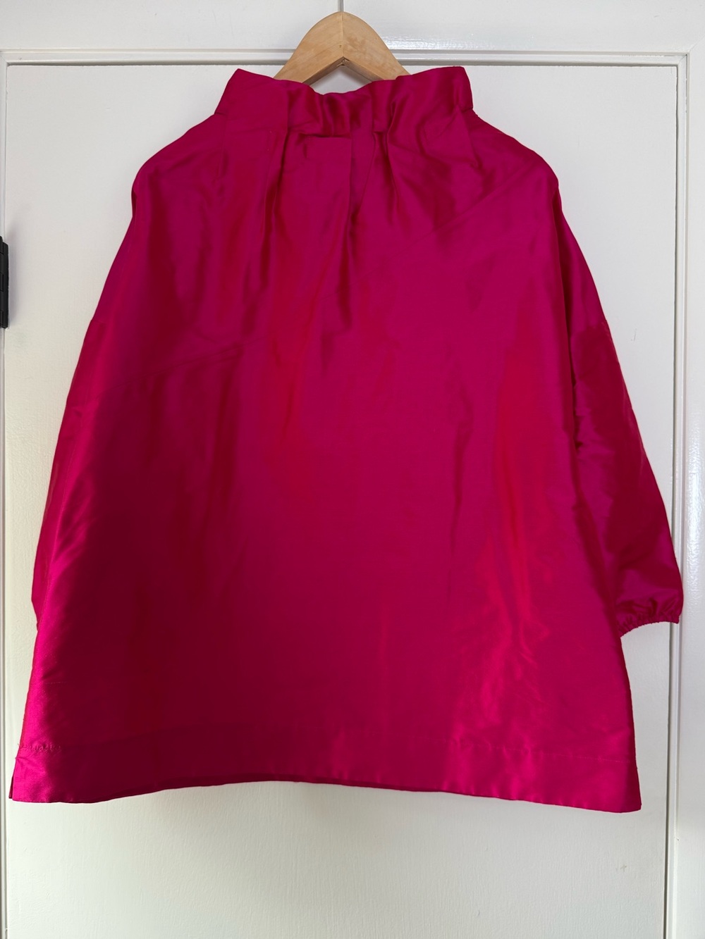Sara Campbell 100% Silk Ruffle Neck Blouse Party Preppy Romantic A-Line Vibrant - Picture 6 of 6